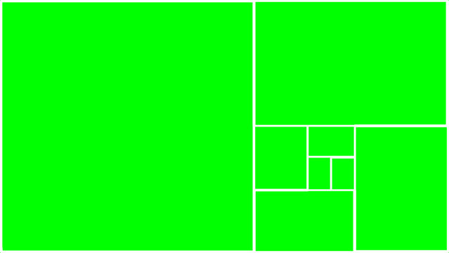 Minimal geometric layout using Fibonacci golden grid