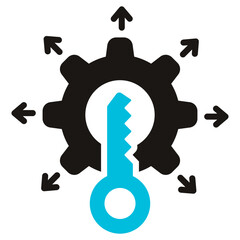 Opportunity Glyph Blue Grey Icon