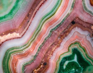 polished unakite jasper surface macro photograph natural pink and green patterns in high resolution professional mineral photography showing detailed epidote and feldspar composition