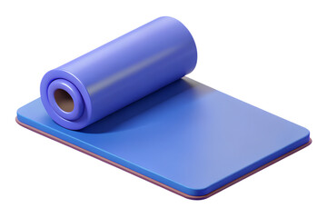 3D render of meditation cushion placed on wooden floor for yoga practice.