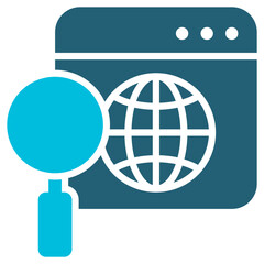 Internet Glyph Blue Icon