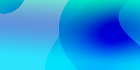 Abstract illustration background of curved waves in a blue gradient.