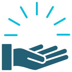 Support Glyph Blue Icon