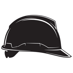 Industrial Safety Hard Hat Silhouette Illustration