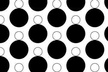 A vibrant seamless pattern featuring evenly spaced white polka dots on a bold red and white background. This eye-catching design is perfect for use in textiles, wallpapers, digital backgrounds.