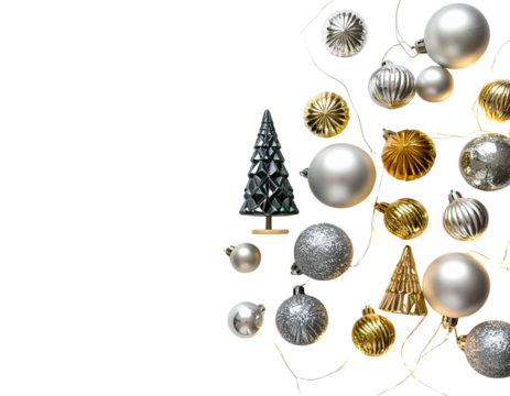 Christmas decor on white background 