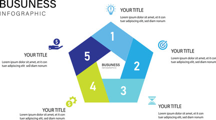 Five-Step Business Strategy Infographic