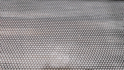 Clsoe up the gray rubber coating helps prevent slips and falls easily