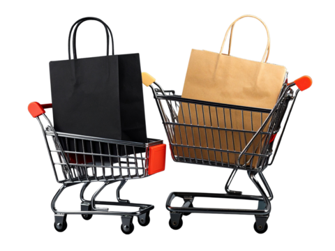 shopping cart isolated on white background