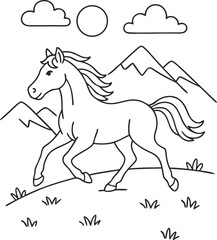 horse coloring page 23.eps