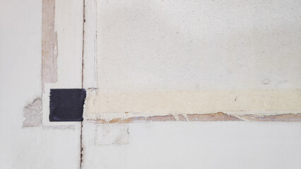 Old metal door with tape stain