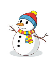 snowman with a broom