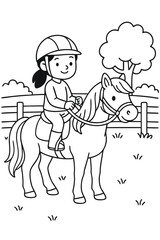horse coloring page.eps