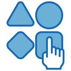 Choice Blue White Icon Editable Stroke