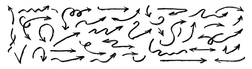 Hand-drawn Arrow Set: Various Styles & Directions