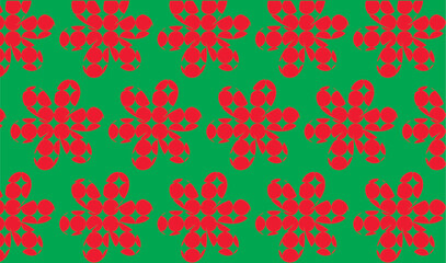 seamless pattern with red pattern modern flowers