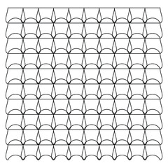 A clean seamless geometric pattern of stacked rows of arch shapes creating a scale-like texture, vector illustration