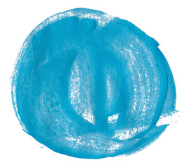 Blue watercolor pattern highlight design element banner on transparent background
