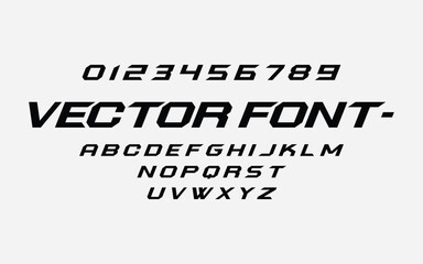 Geometric and Slanted Lettering Alphabet

