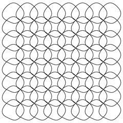 Naklejka premium An elegant seamless geometric pattern of overlapping circles creating a beautiful floral grid design, vector illustration