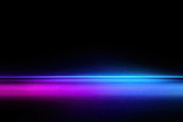 Neon glow, vibrant colors, horizontal line, black background