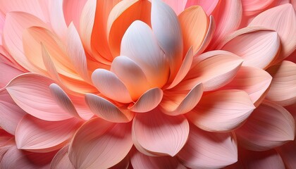 Fototapeta premium pastel pink and orange flower petals abstract bloom