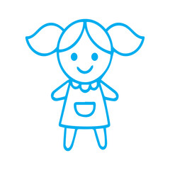 Happy child line art