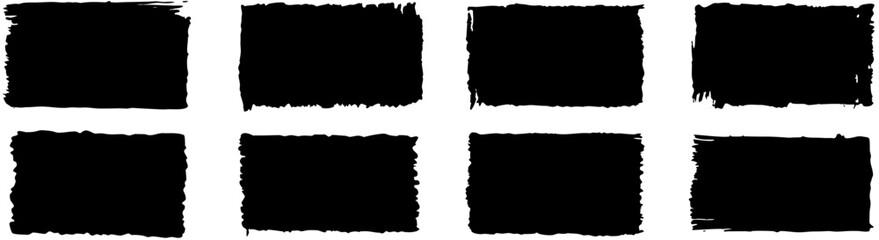 Abstract Black and White Texture Background: Eight Rectangles