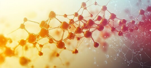 Captivating Molecular Interplay A Visually Stunning Abstract Digital Art