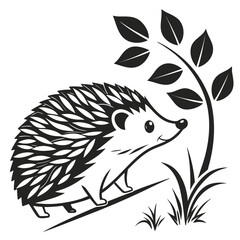 vector illustration of a hedgehog