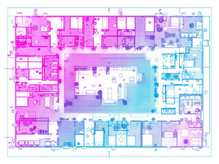 indoor positioning RTLS anchors tags d8ea, glass ui system illustration