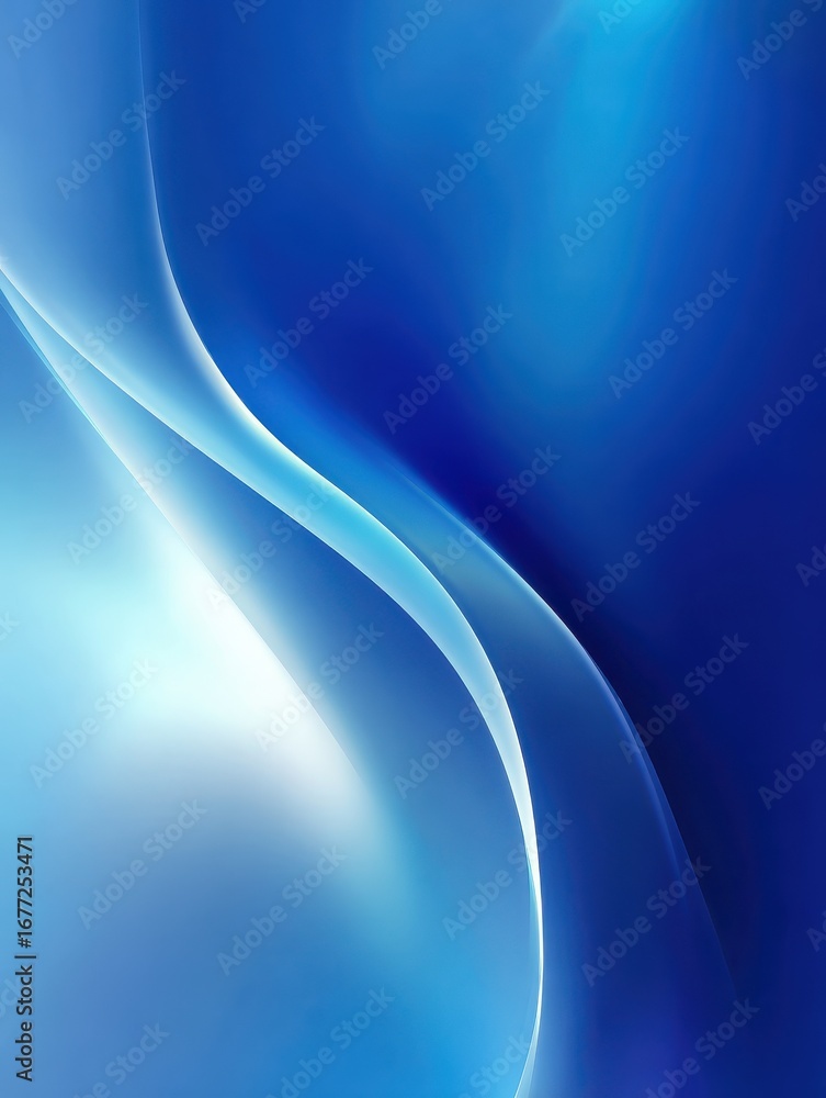 Poster soft gradient blue abstract background with subtle light flares and smooth curves closeup photo with