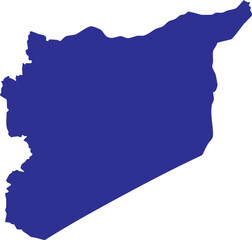 Obraz premium Blue Syria map icon silhouette on white background vector illustration