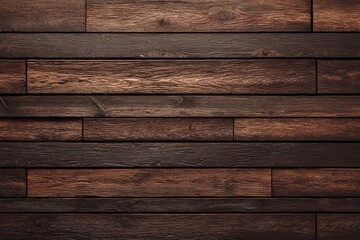 Fototapeta premium Dark brown wooden planks in horizontal layers (1)