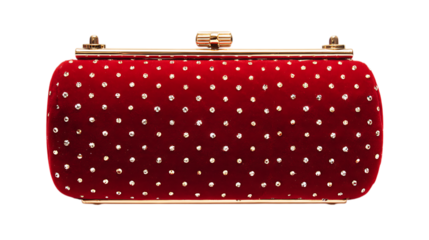 red purse isolated on white background