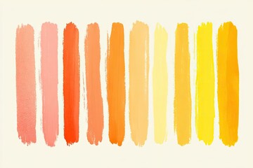 Horizontal gradient of paint strokes in warm orange and yellow hues