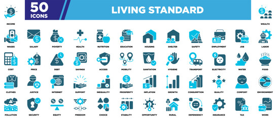 Living Standard Iconset Glyph Blue