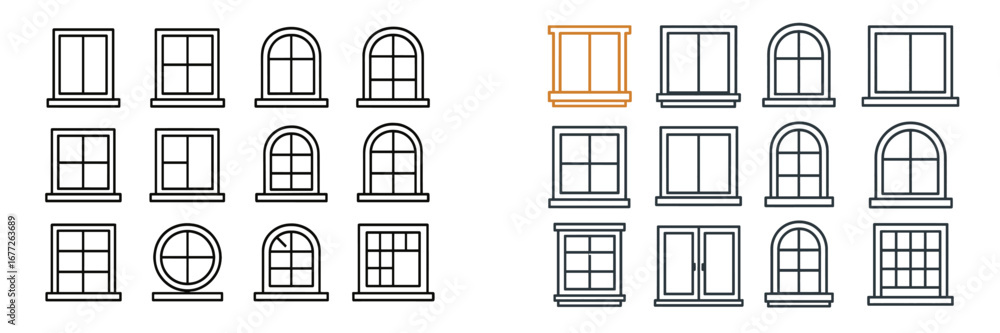 Poster collection of various window types and styles