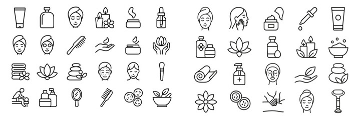 Spa and Beauty Treatment Icons