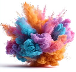 Vibrant explosion of colorful powder paint