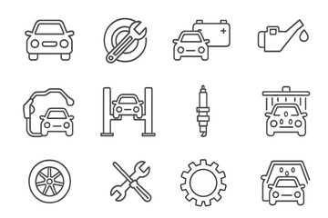Car Service and Repair Icons