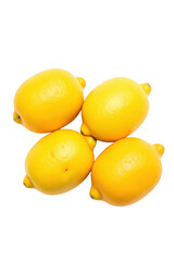 Fresh lemons, vibrant yellow, arranged in cluster, showcasing their smooth texture and natural shine, perfect for culinary use or decoration