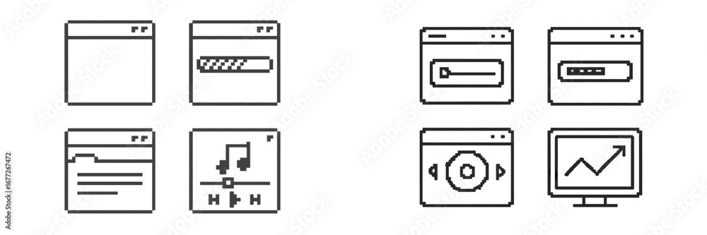 Poster collection of ui elements and icons for web and app design