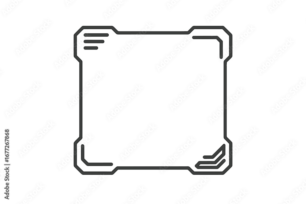 Aufkleber futuristic panel with geometric lines and subtle gradient