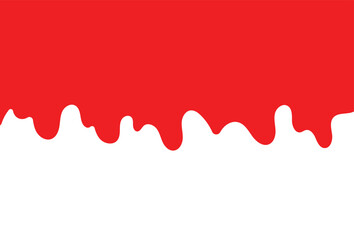 Stylized abstract of the Indonesian flag with a red paint drip, symbolically reflecting the current wave of nationwide protests