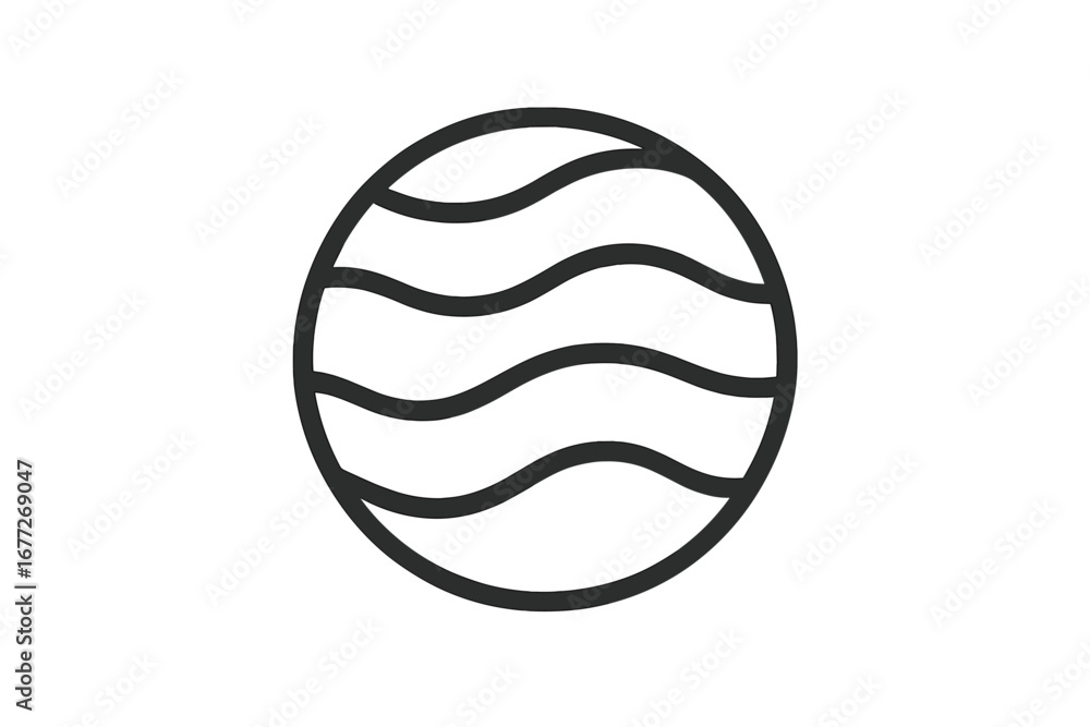 Aufkleber abstract circular wave pattern on gray background