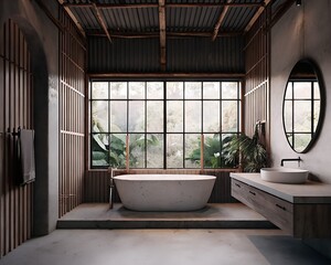 Fototapeta premium interior of a modern bathroom