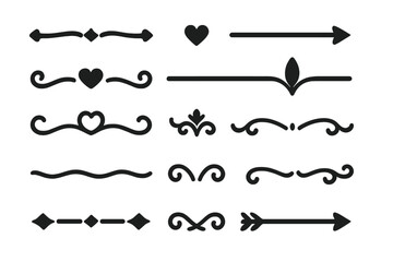 Fototapeta premium Collection of decorative ornamental dividers and elements