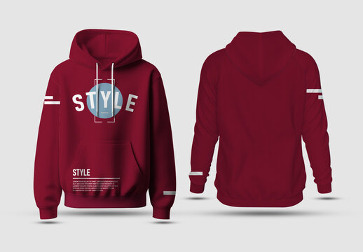 Brown Color Modern Style Hoodie Design