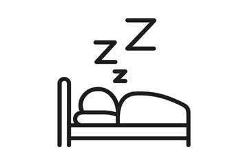 Person sleeping in bed with Zzz symbols